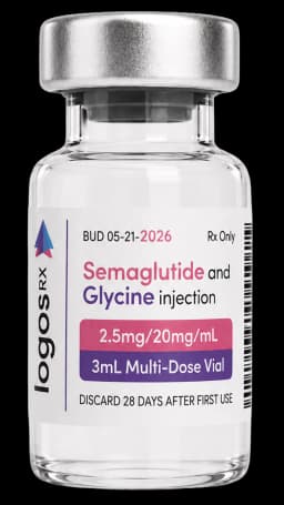 Logos RX Semaglutide and Glycine 2.5 mg/mL, 3 mL vial